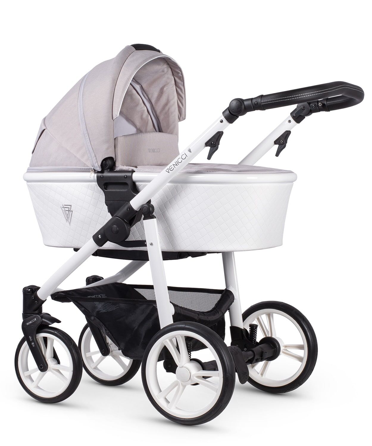 Grey and white pram 2025