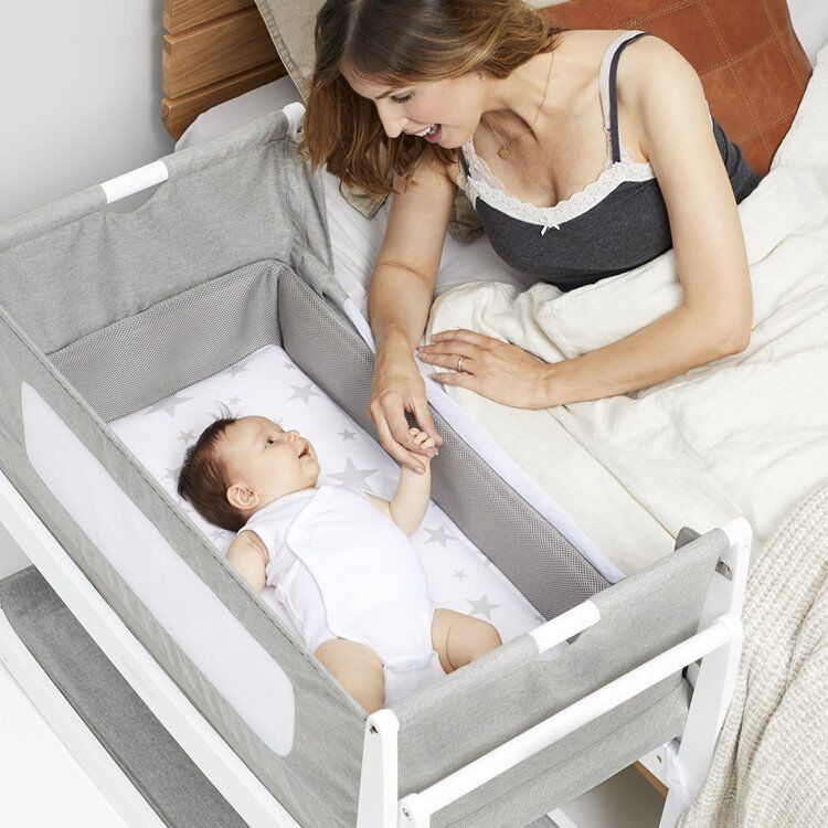 SnuzPod4 Bedside Crib Starter Bundle Dusk - Image 3