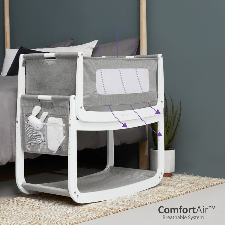 SnuzPod4 Bedside Crib Starter Bundle Dusk - Image 9