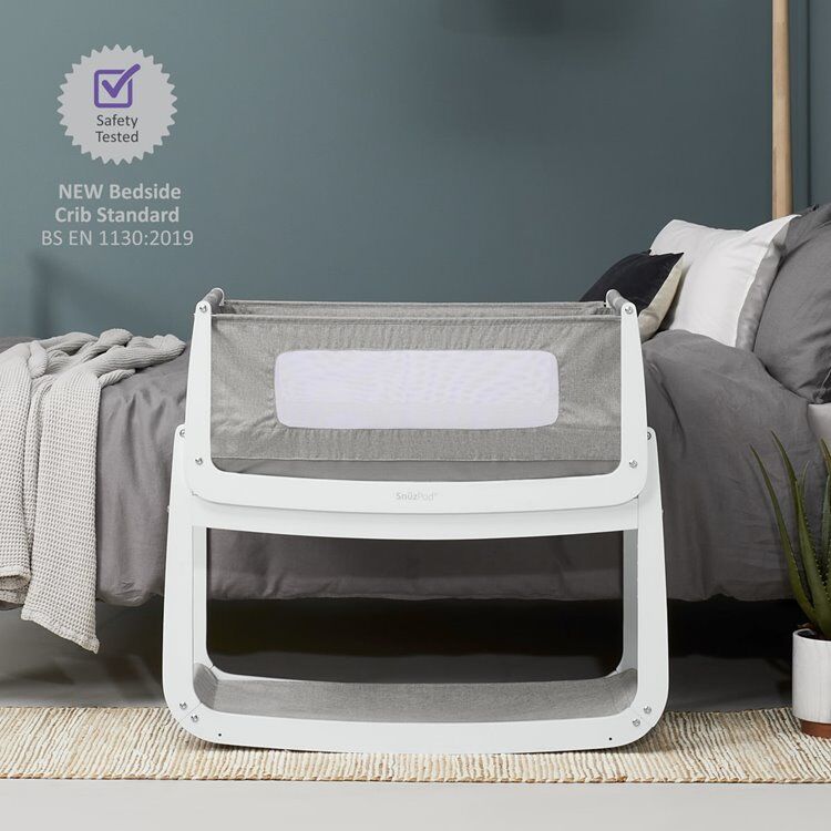 SnuzPod4 Bedside Crib Starter Bundle Dusk - Image 4