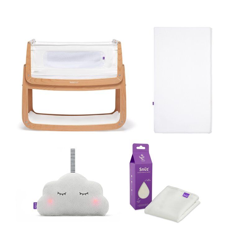 SnuzPod4 Bedside Crib Starter Bundle Natural