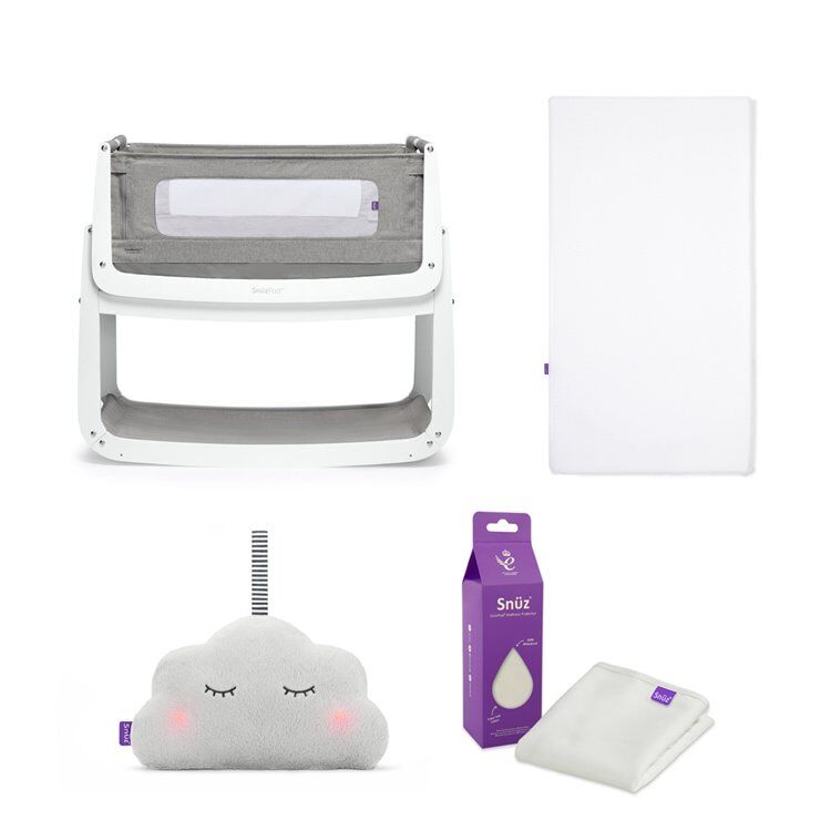 SnuzPod4 Bedside Crib Starter Bundle Dusk