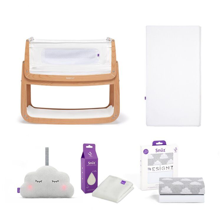 SnuzPod4 Bedside Crib Bundle Natural