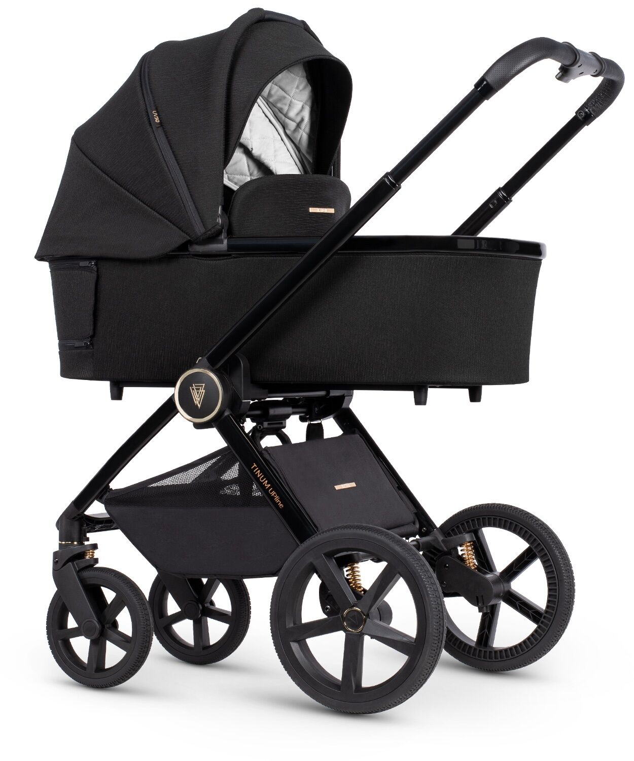 Tinum Upline All Black Pram - 3 in 1 - Image 3