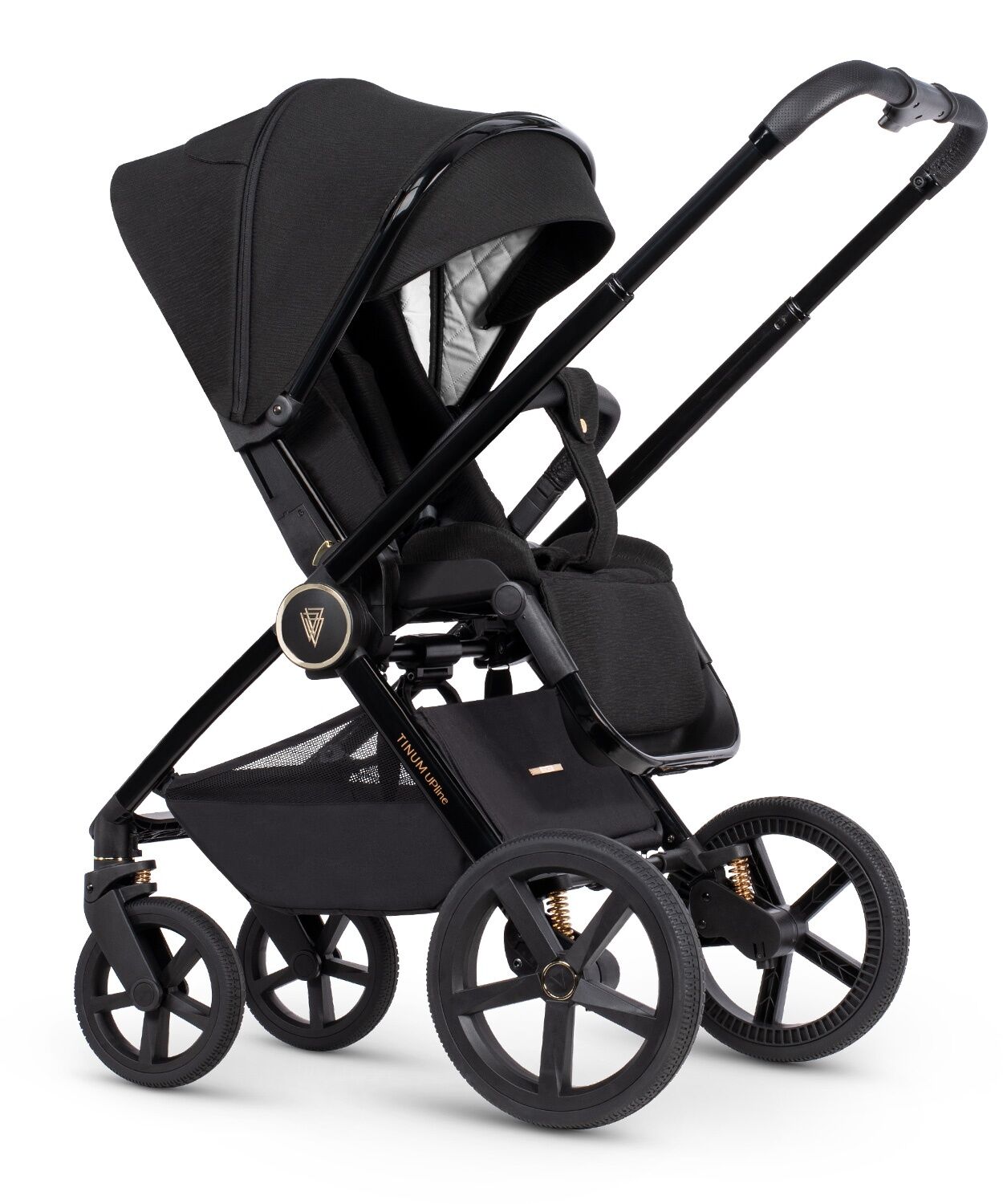 Tinum Upline All Black Pram - 3 in 1 - Image 4