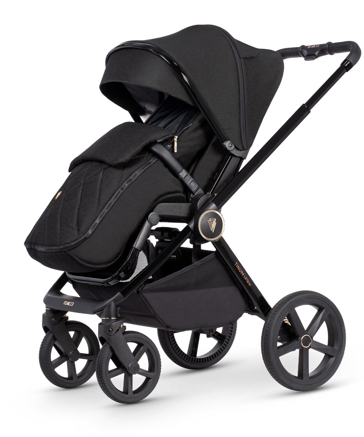 Tinum Upline All Black Pram - 3 in 1 - Image 5