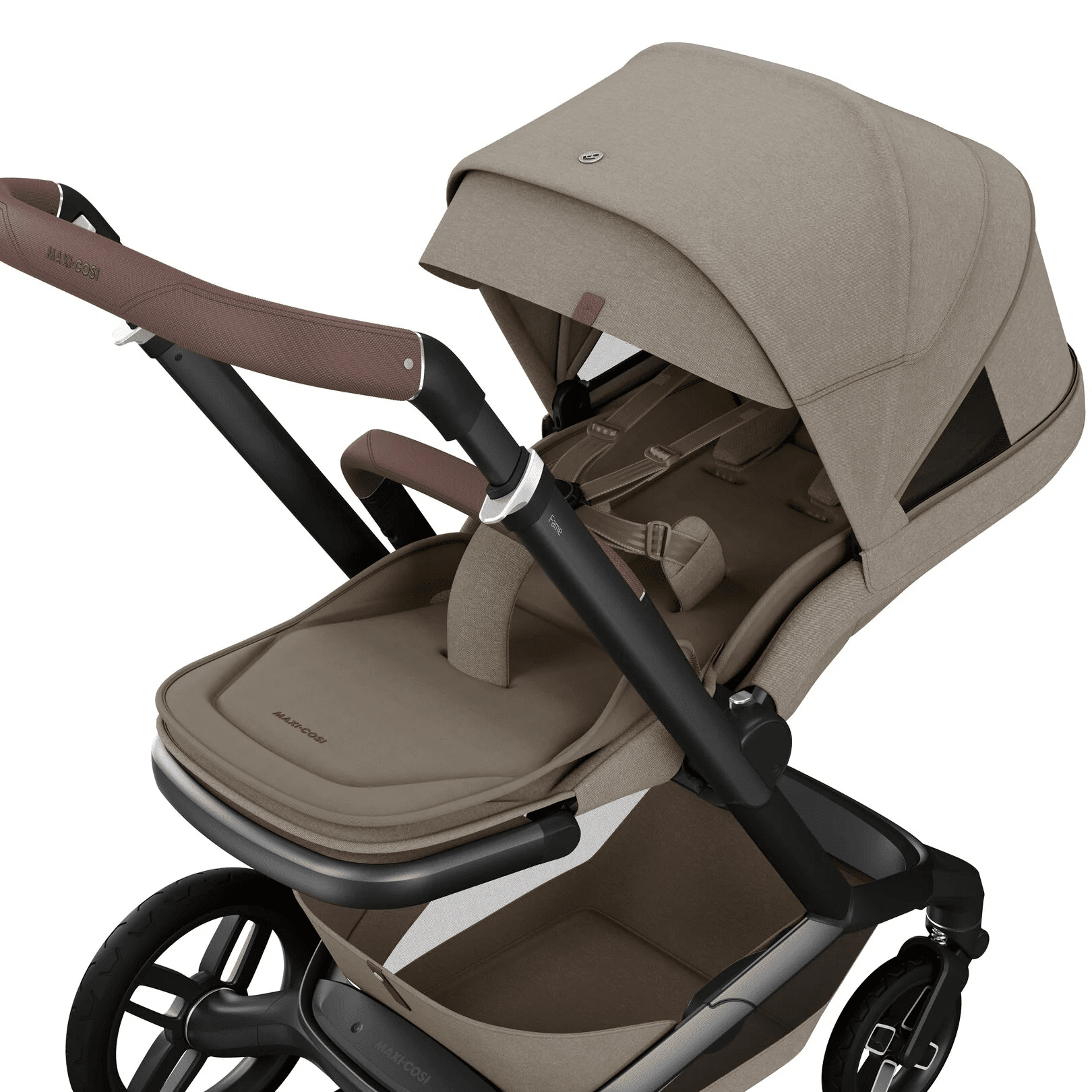 Maxi Cosi Fame Complete Travel System Bundle With Accessories, Pebble 360 Car Seat and ISOFIX Base - Twillic Truffle - Image 6