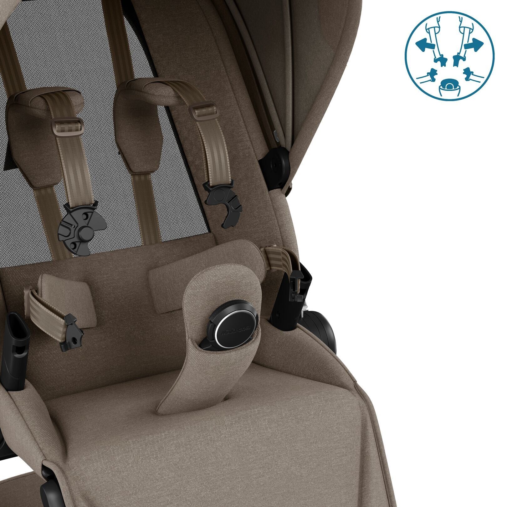 Maxi Cosi Fame Complete Travel System Bundle With Accessories, Pebble 360 Car Seat and ISOFIX Base - Twillic Truffle - Image 9