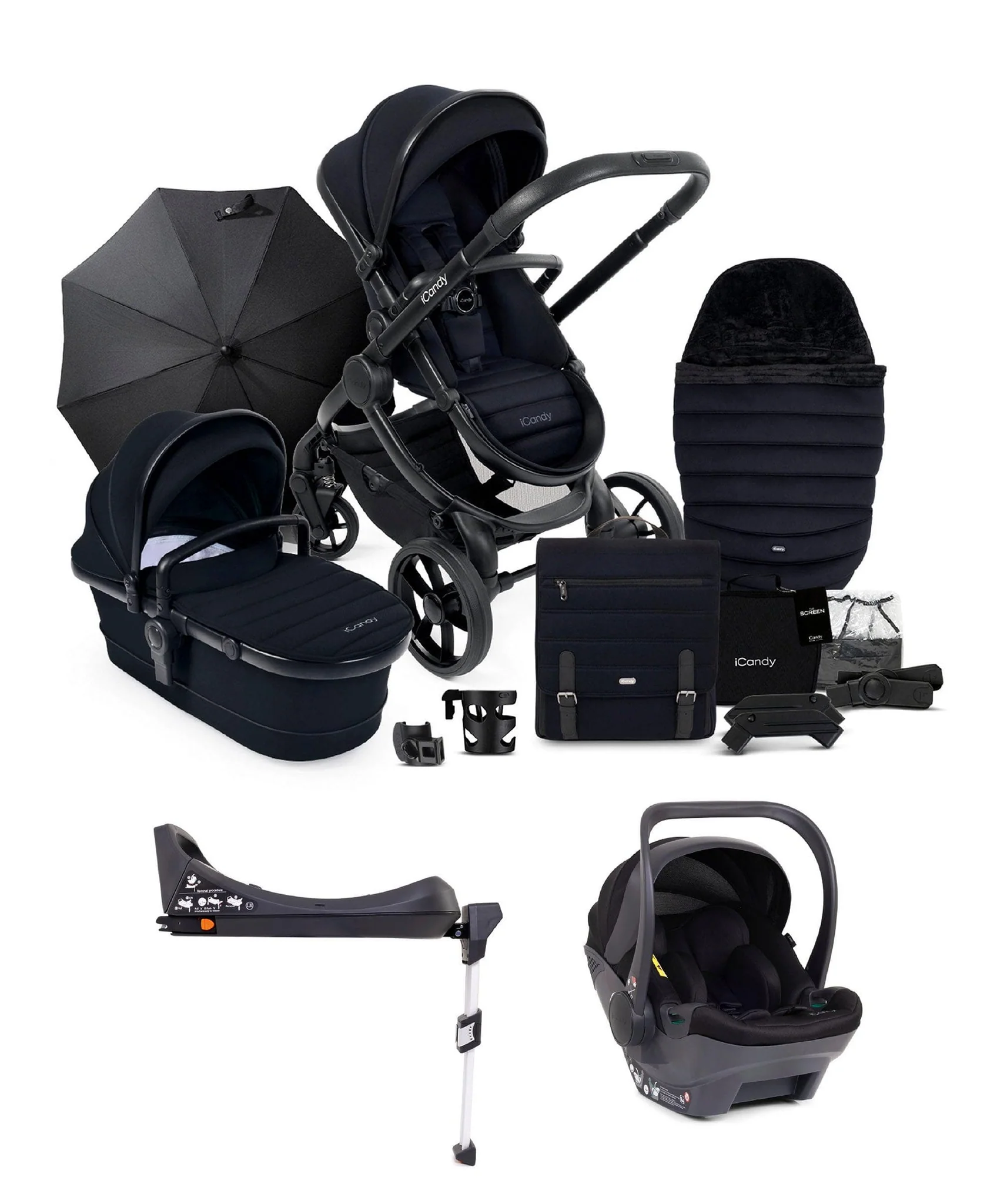 iCandy Peach 7 Complete Pushchair Bundle - Black
