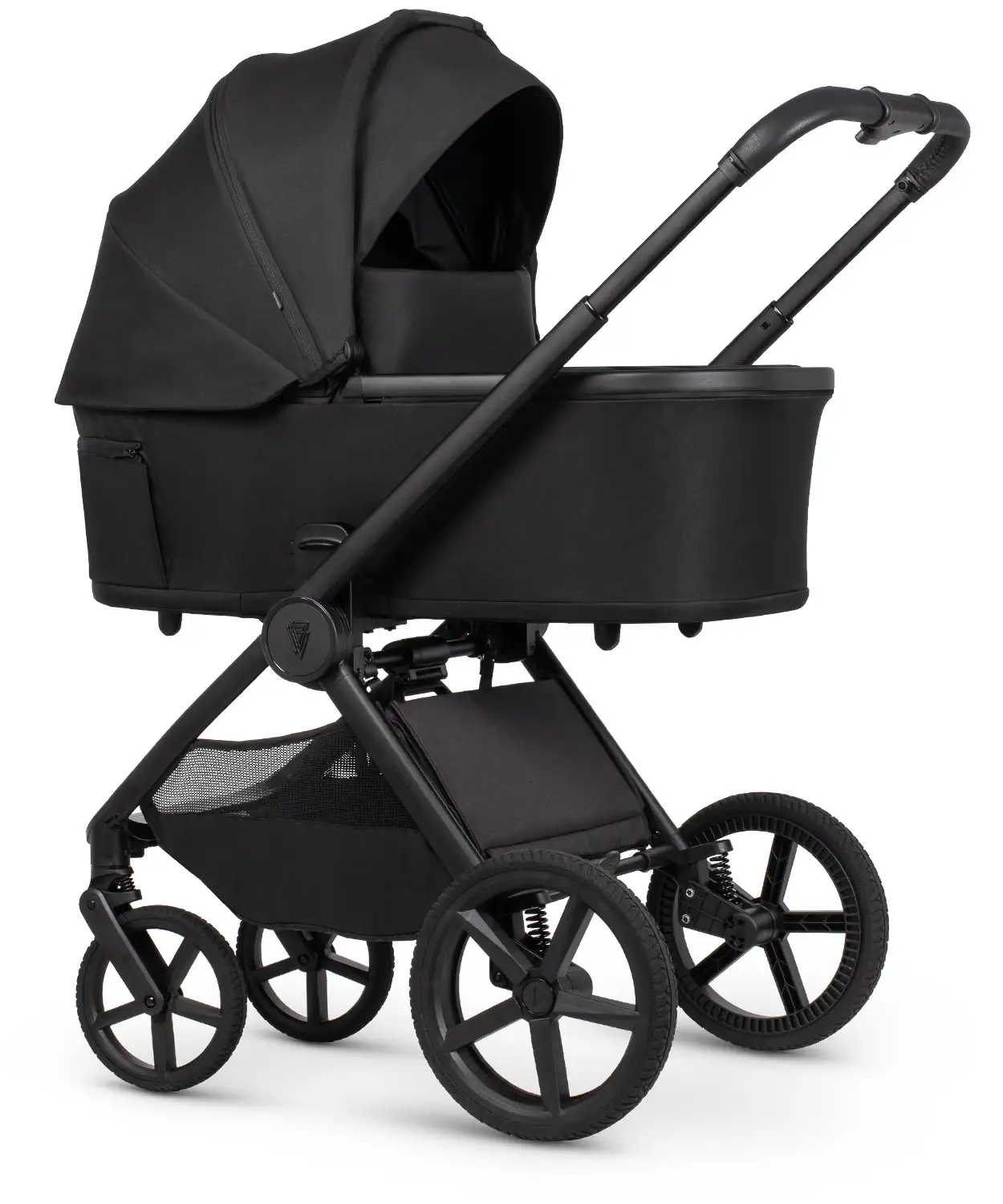 Venicci Upline 3 Onyx Pram Luxury Bundle 4 in 1 - Tiago Black
