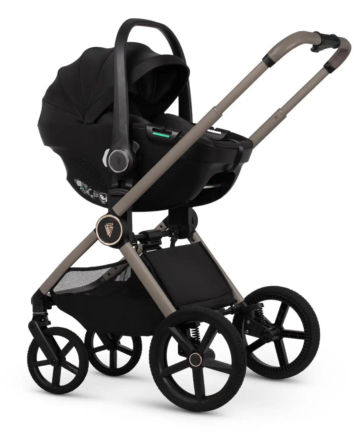 Venicci Upline 3 Pebble Pram Ultimate Bundle 4 in 1 Plus - Tiago Black - Image 12