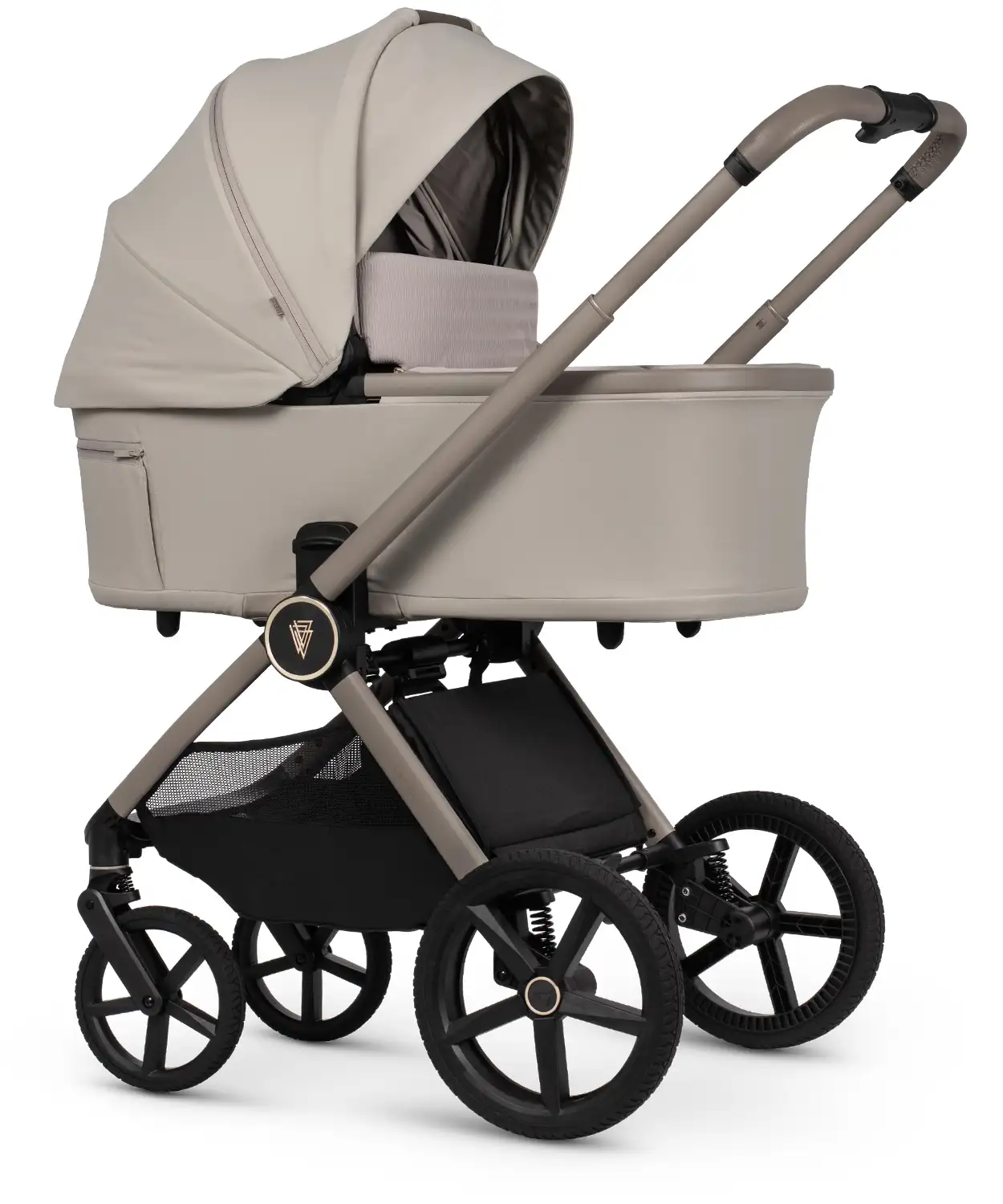 Venicci Upline 3 Pebble Pram Luxury Bundle 4 in 1 - Tiago Black