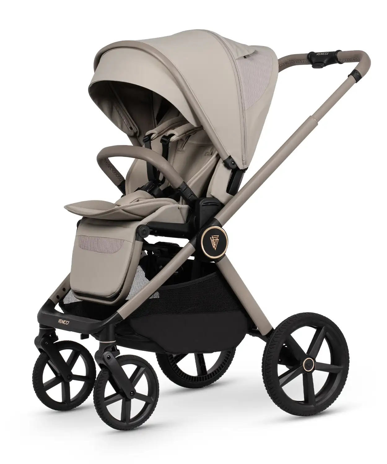 Venicci Upline 3 Pebble Pram Ultimate Bundle 4 in 1 - Tiago Beige - Image 6