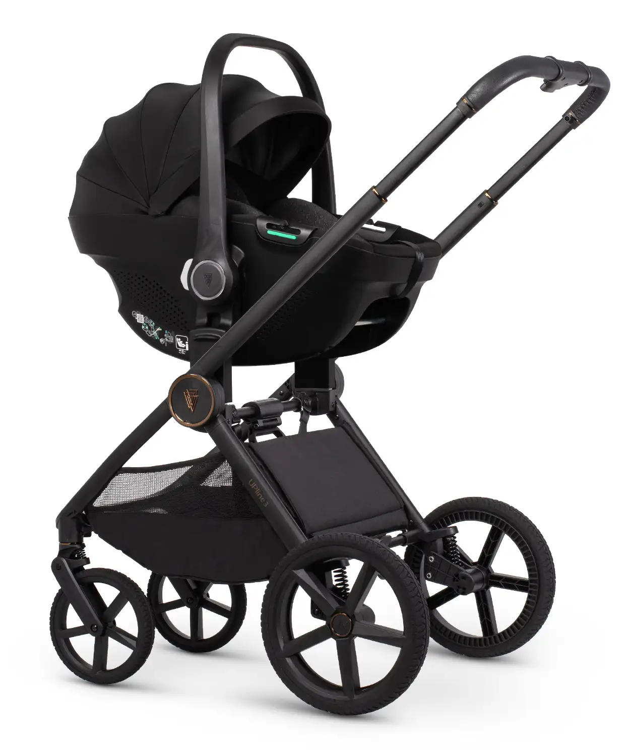 Venicci Upline 3 Truffle Pram Ultimate Bundle 4 in 1 - Tiago Black - Image 13