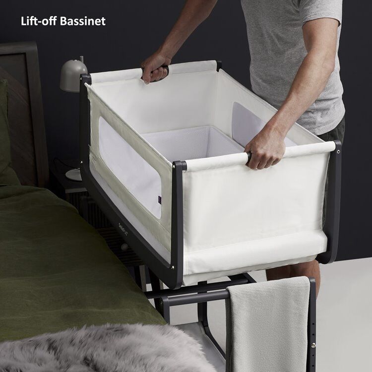 SnuzPod4 Bedside Crib Bundle Slate - Image 9
