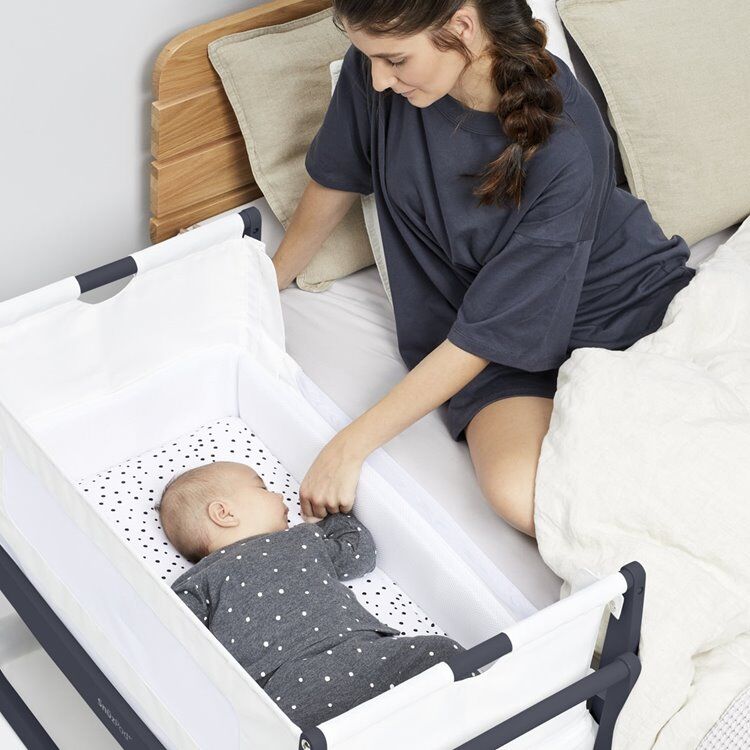 SnuzPod4 Bedside Crib Bundle Navy - Image 3