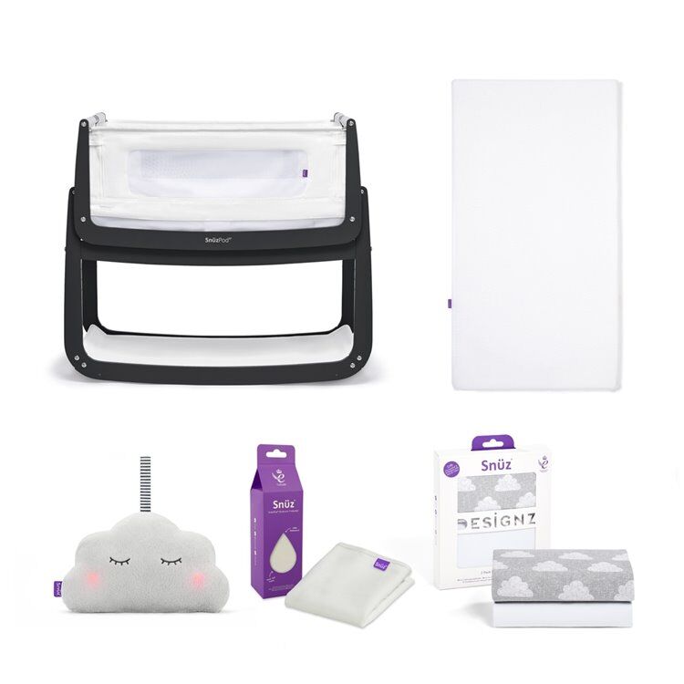 SnuzPod4 Bedside Crib Bundle Slate